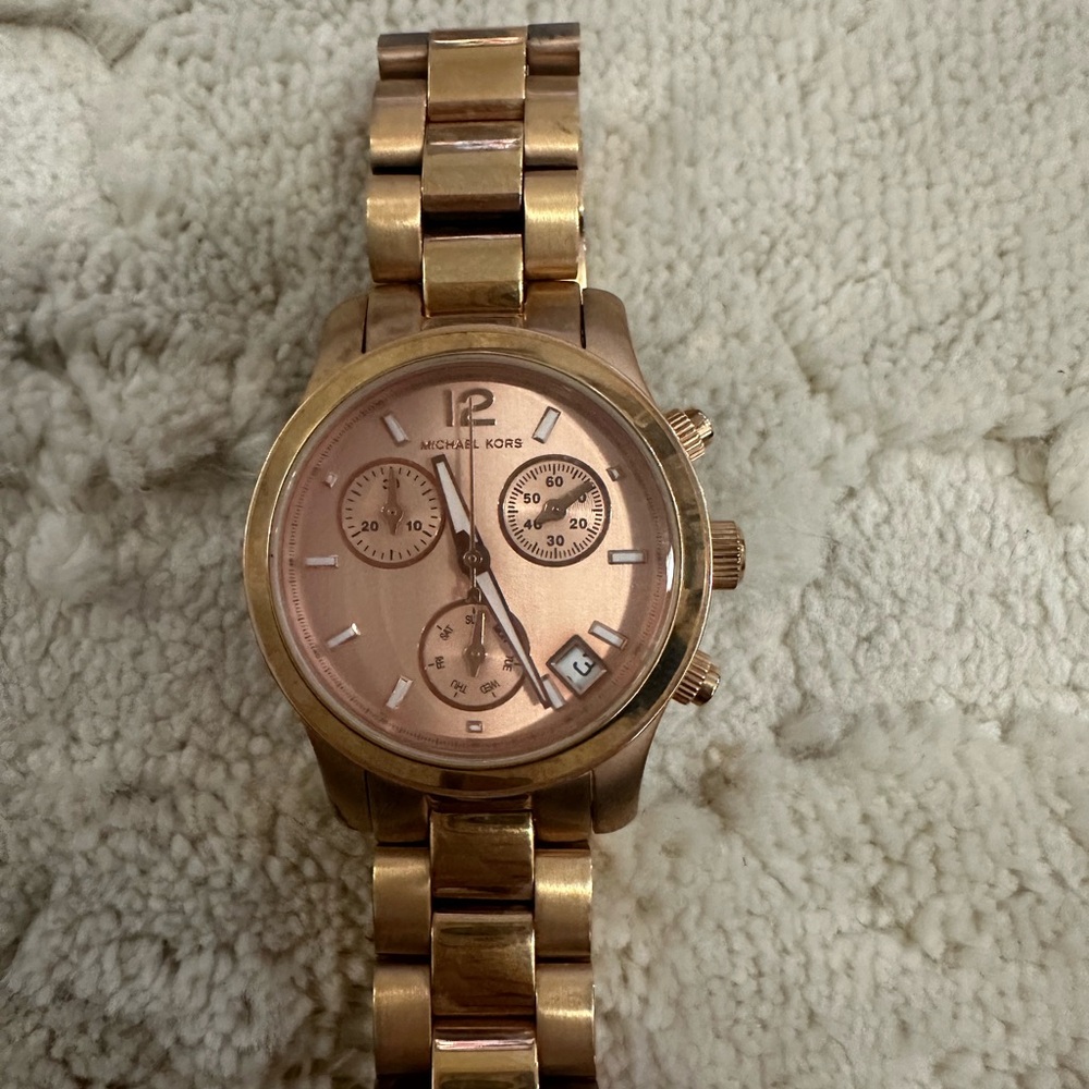 Michael Kors Metallic Rose Chronograph Watch